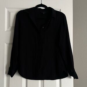 Banana Republic black silk blouse XS
